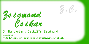 zsigmond csikar business card
